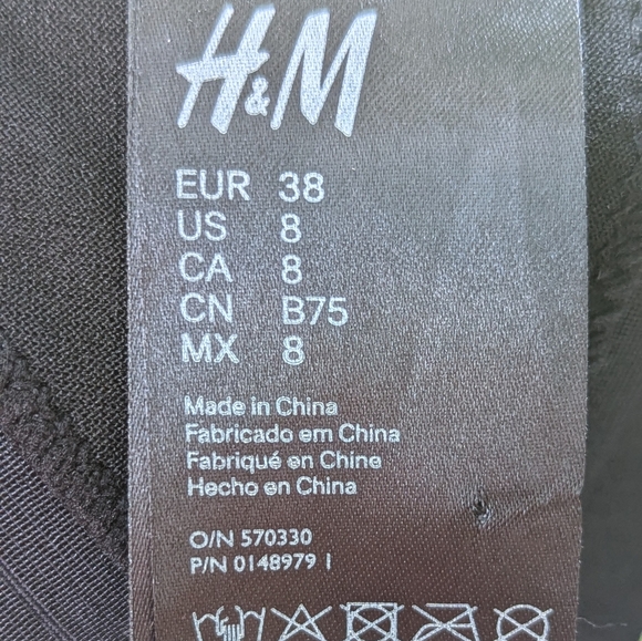 H&M Bikini Top Size 8 Black - Picture 3 of 6